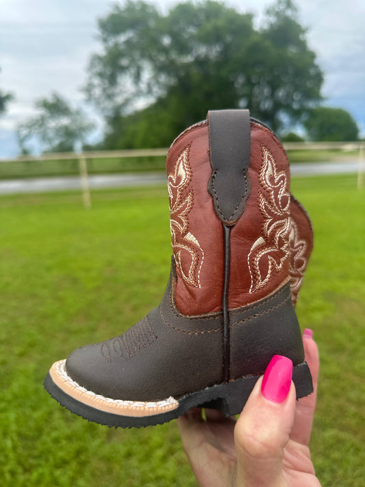 Chocolate w/Cognac Top Tanner Mark Boots (FINAL SALE)