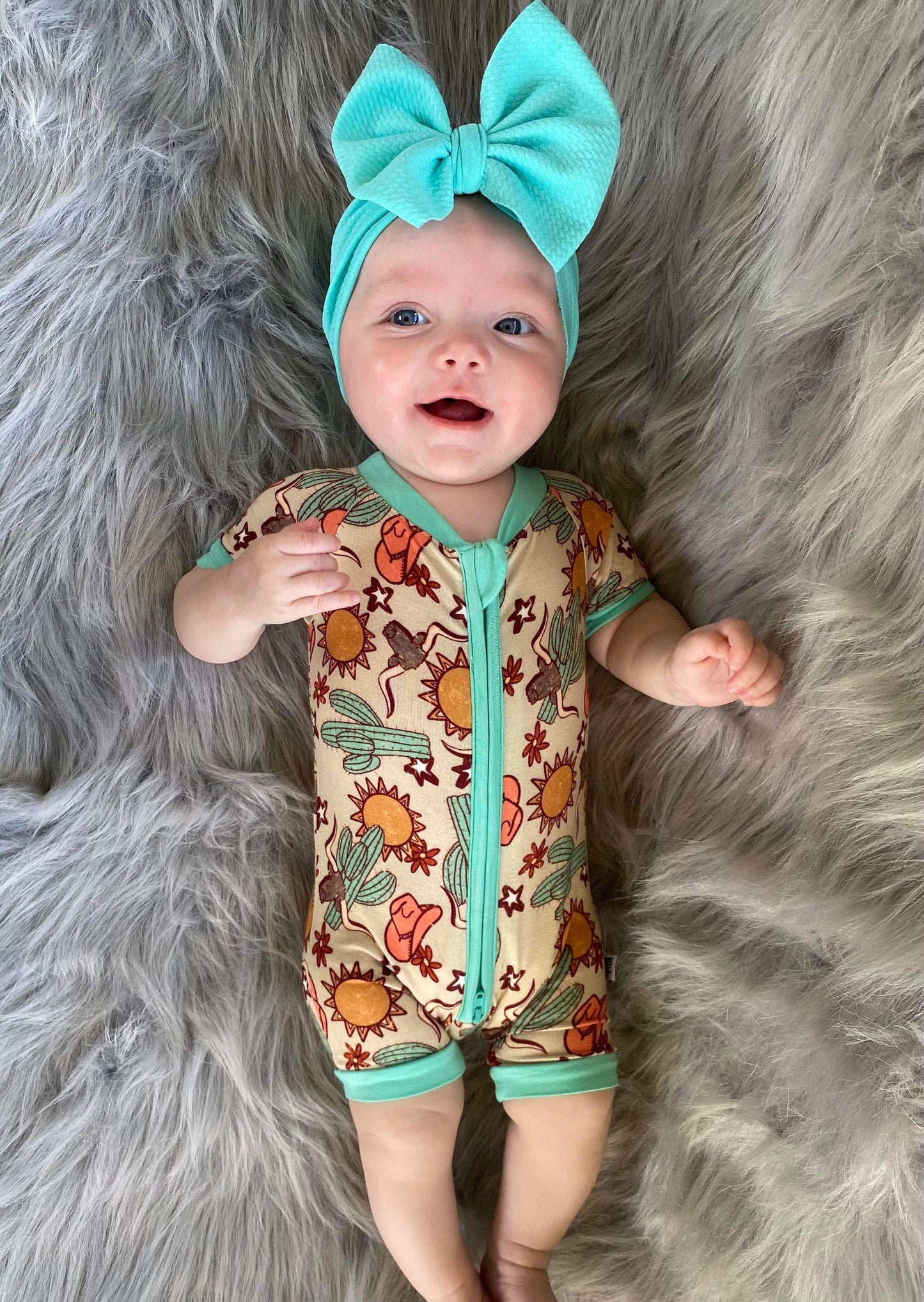 Wild West Bamboo Shortie Romper (FINAL SALE)