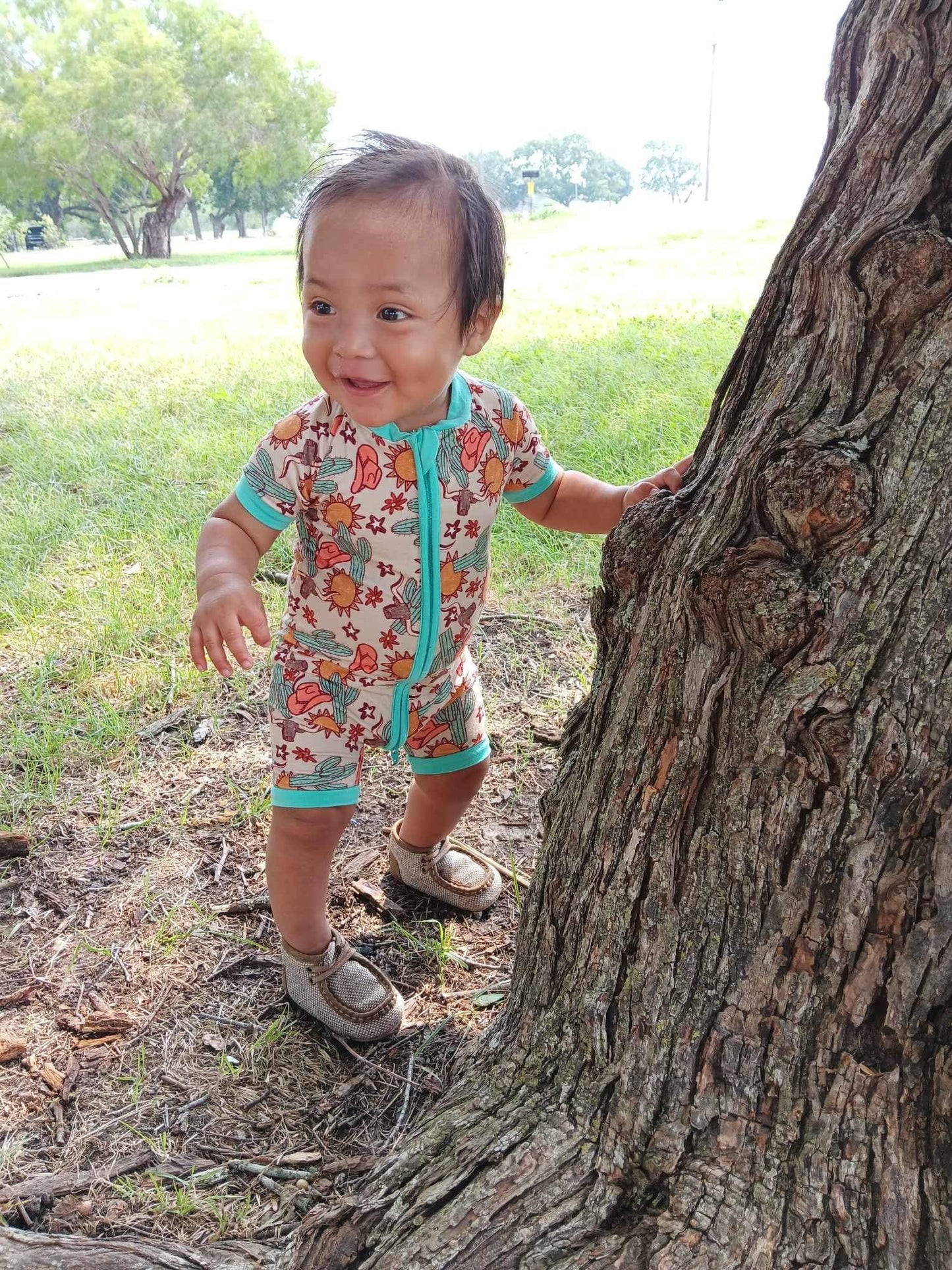 Wild West Bamboo Shortie Romper (FINAL SALE)