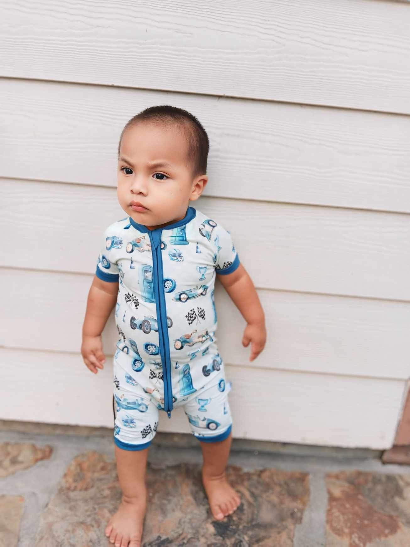 Need For Speed Bamboo Shortie Romper (FINAL SALE)