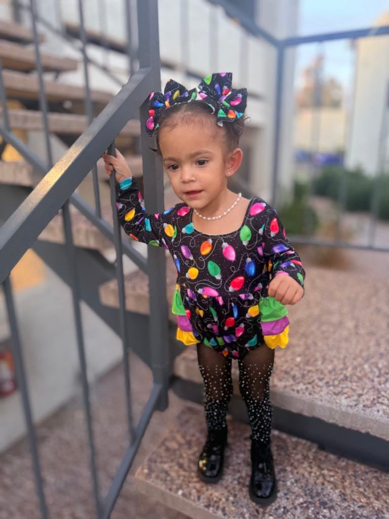 Christmas Lights Ruffle Romper