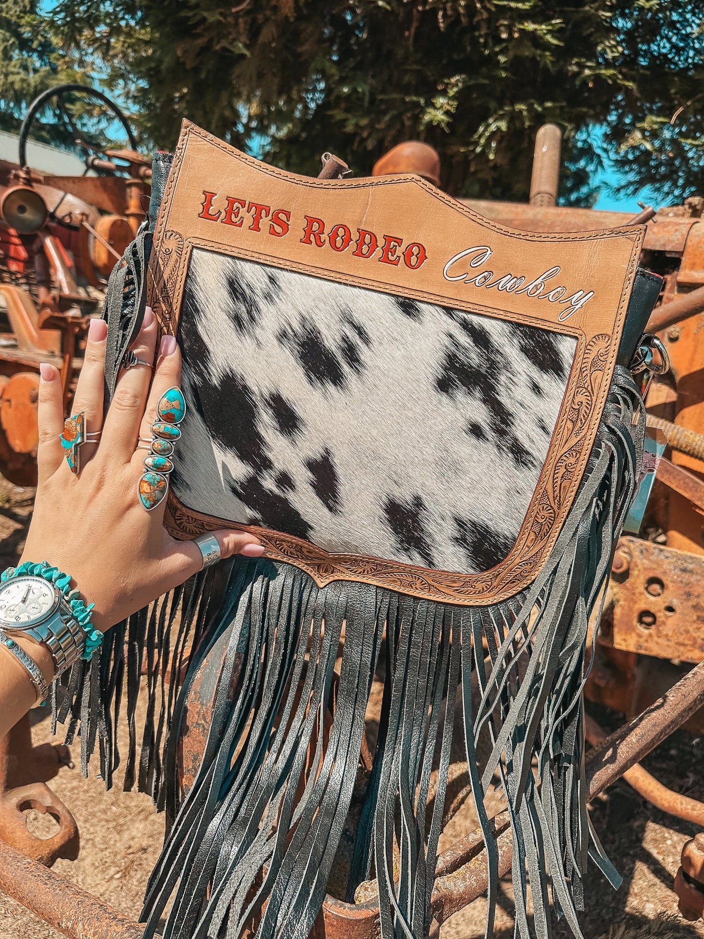 Let's Rodeo Cowboy Purse