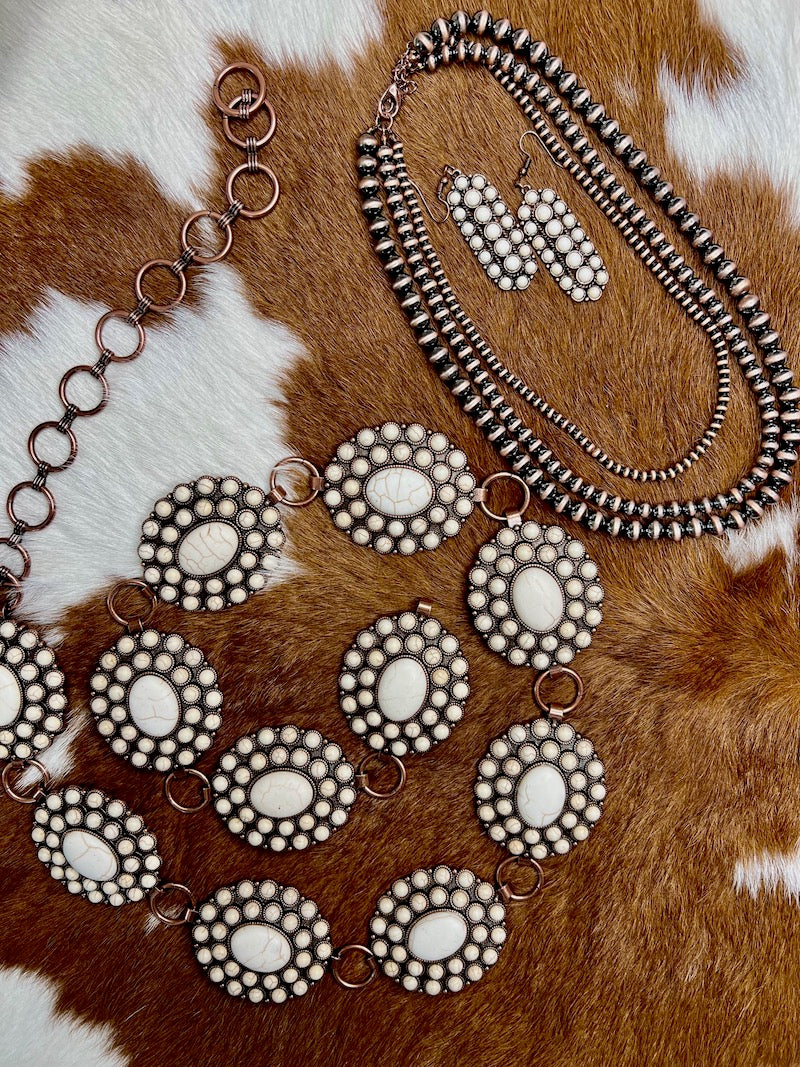 Senorita White Turquoise Sm/Med Belt