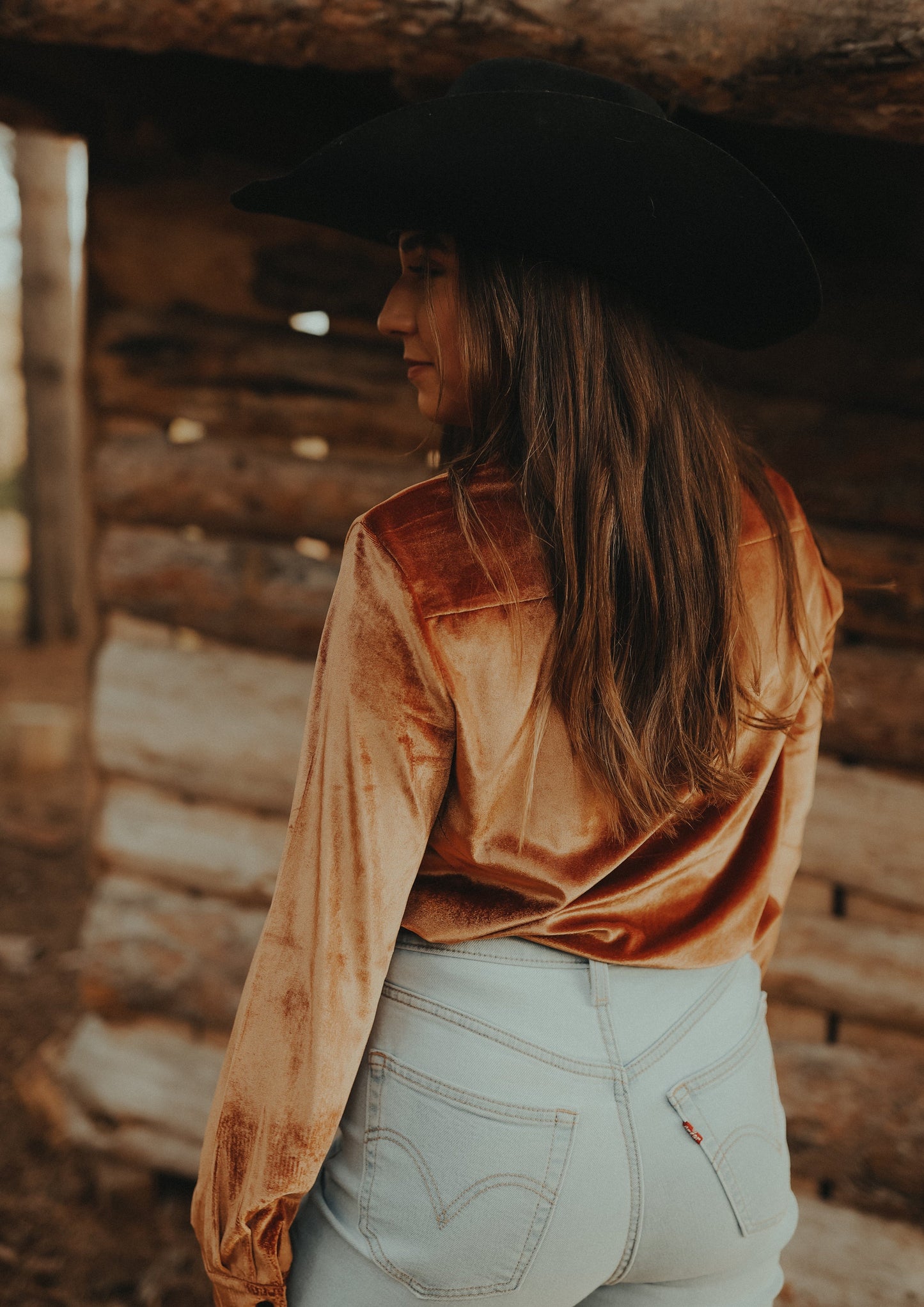 Golden Hour Velvet Rodeo Shirt