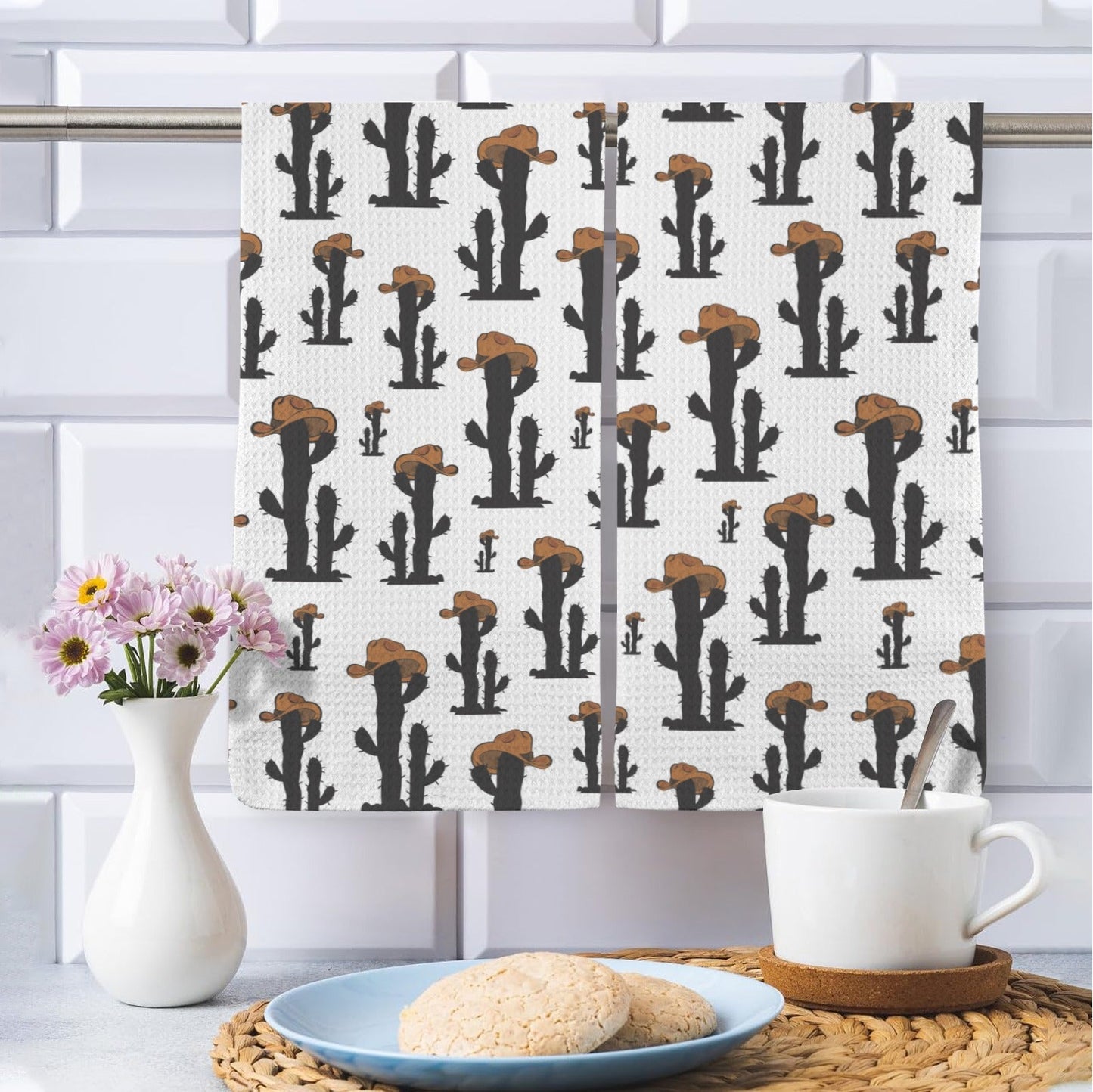 Cowboy Cactus Set of 2 Kitchen Dish Towels