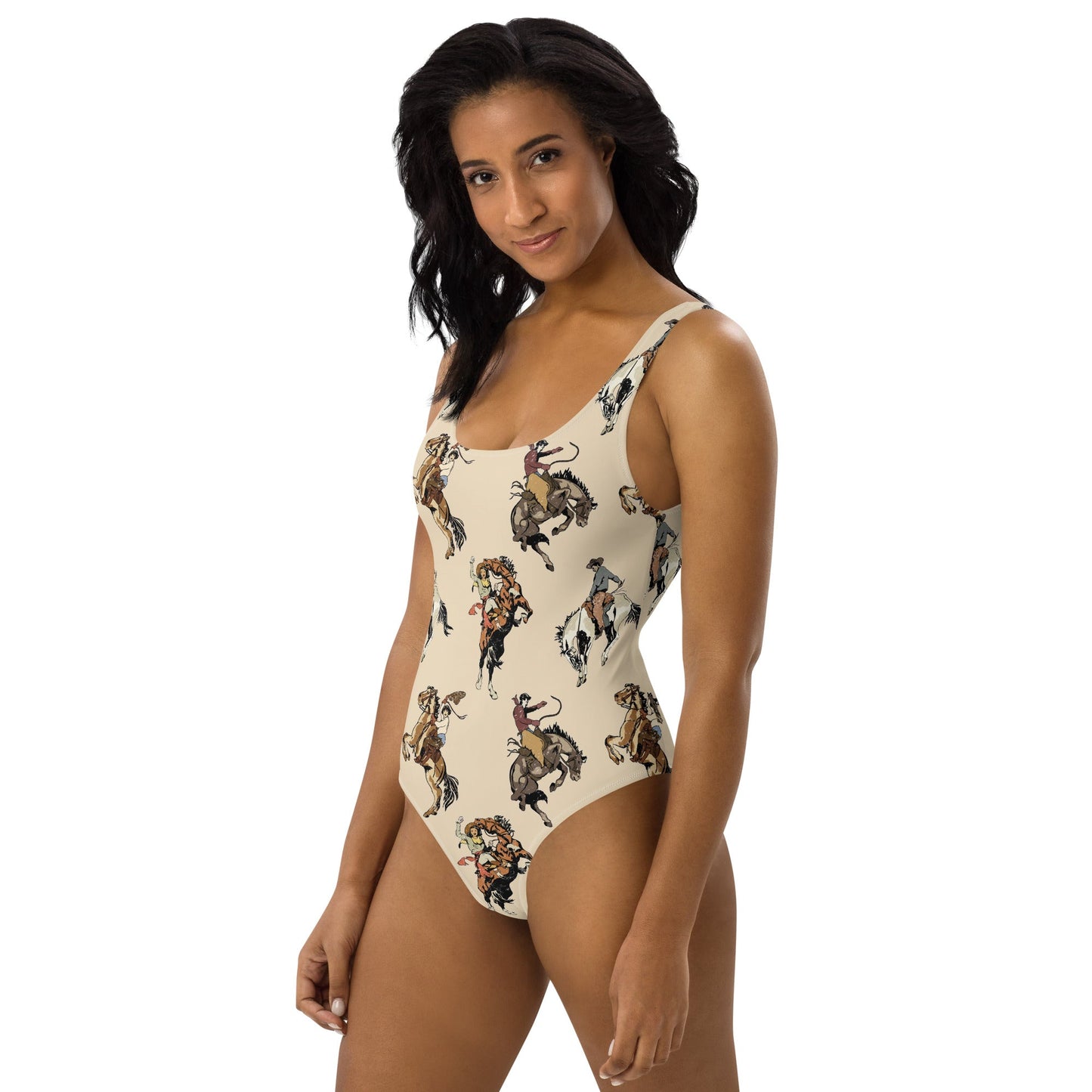 Vintage Cowgirl One-Piece Swimsuit