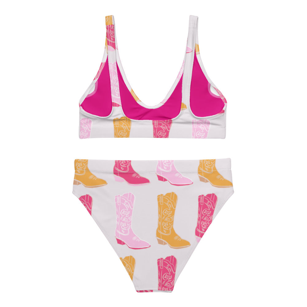 Neon Boots High Waisted Bikini