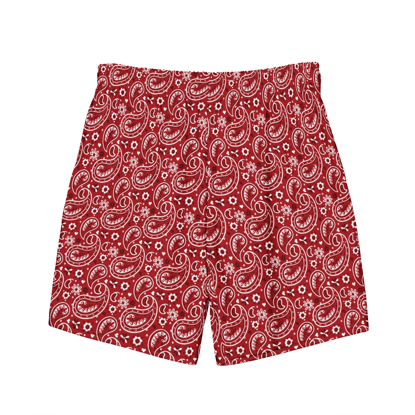 Red Bandana Men's Swim Trunks