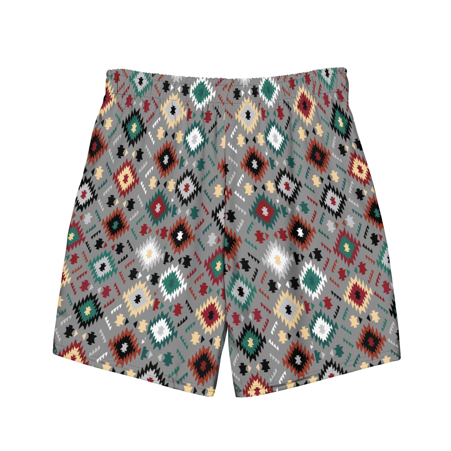 Gray Aztec Men's Swim Trunks