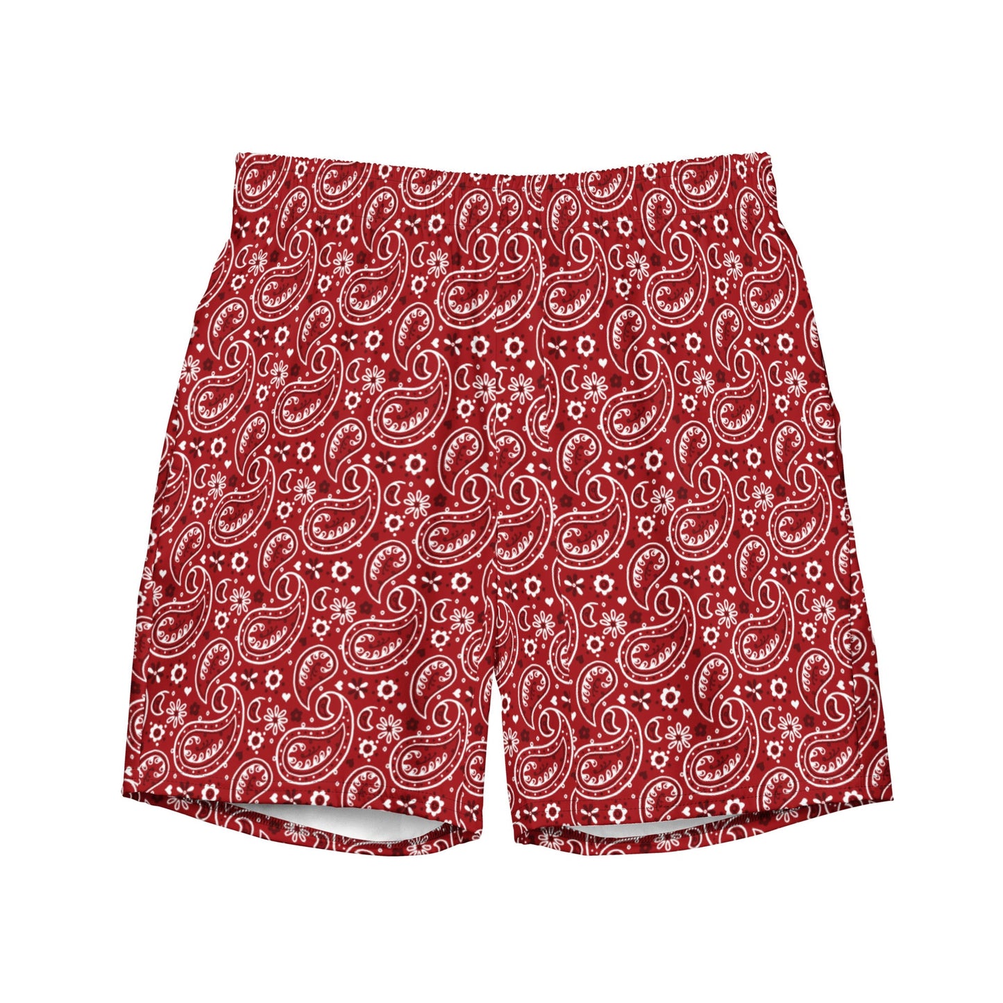 Red Bandana Men's Swim Trunks