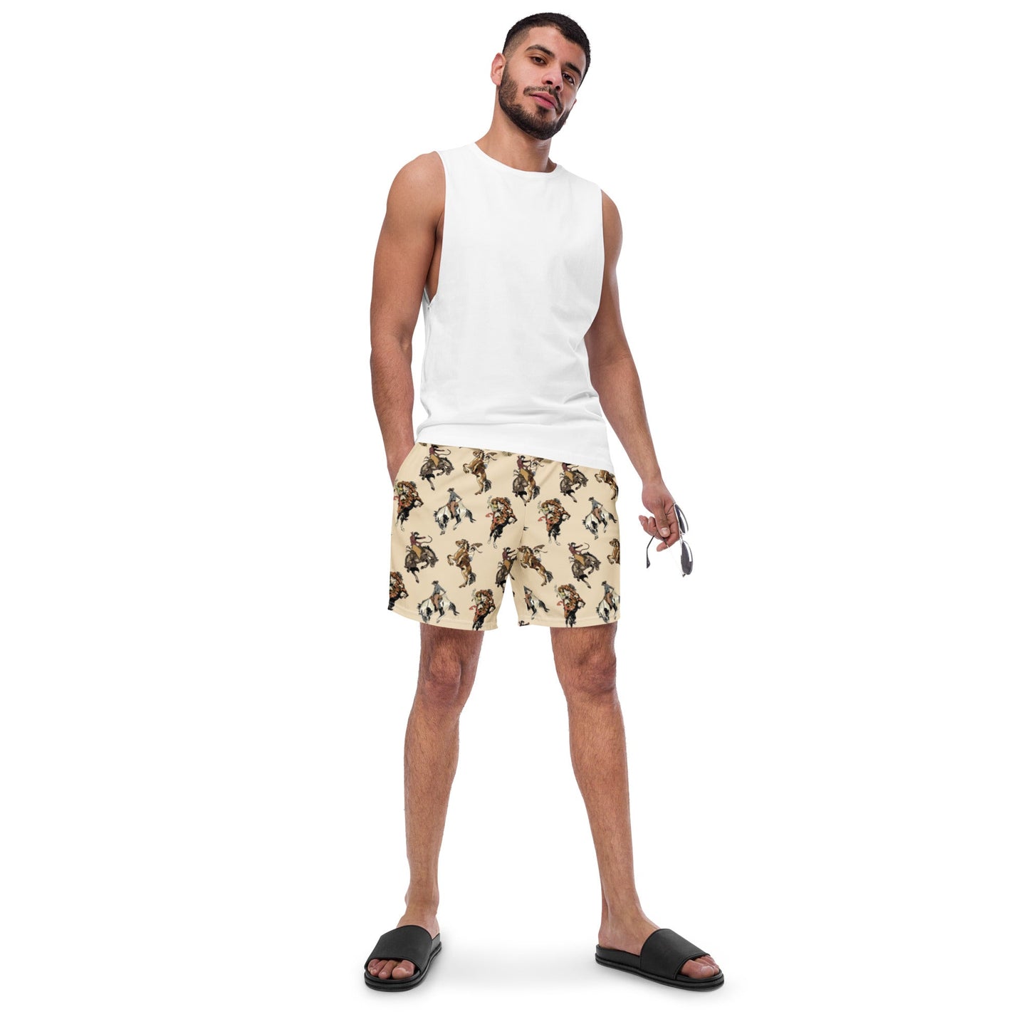 Vintage Cowgirl Men's Swim Trunks