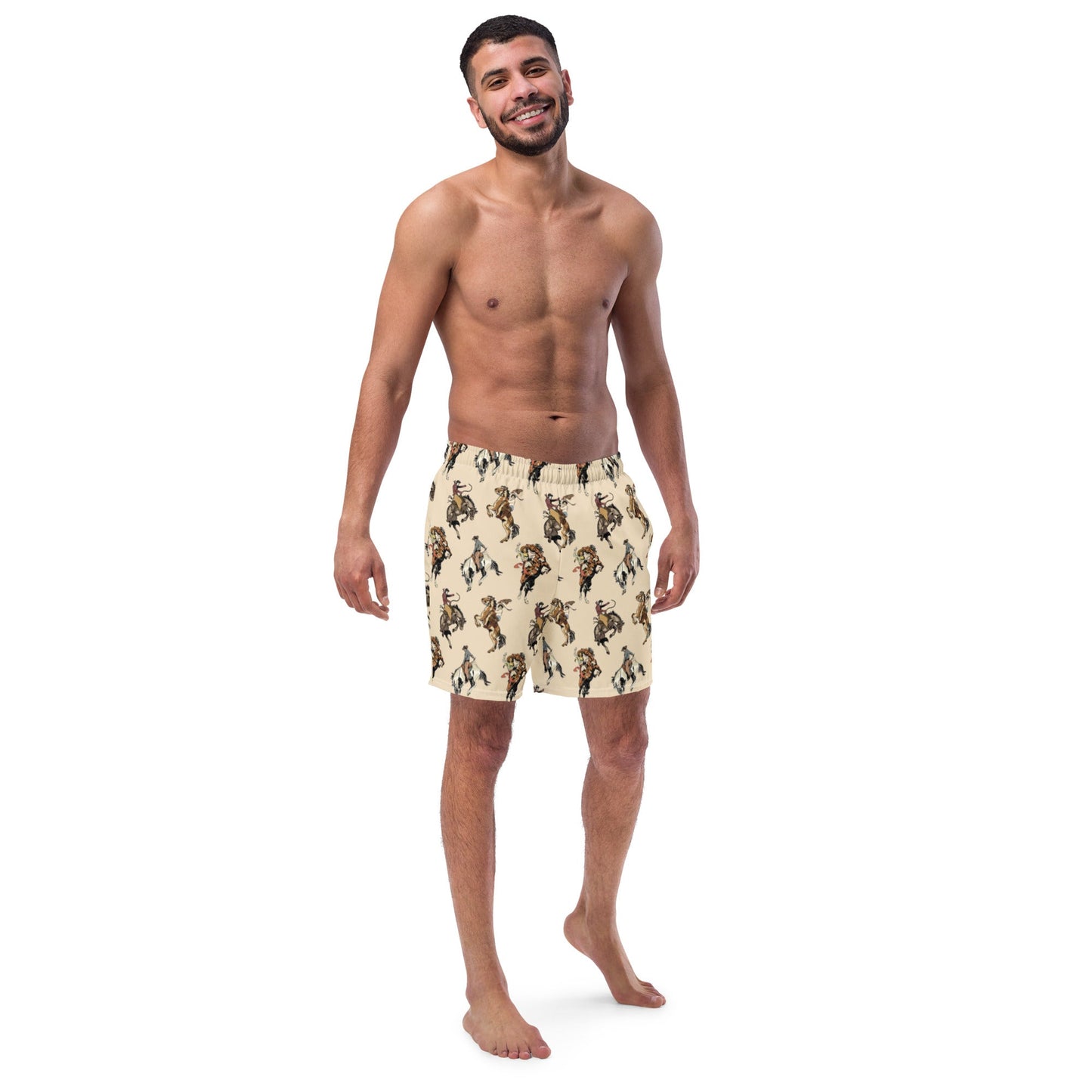 Vintage Cowgirl Men's Swim Trunks