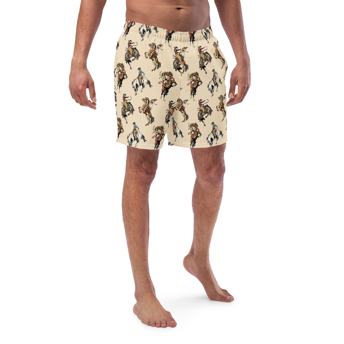 Vintage Cowgirl Men's Swim Trunks