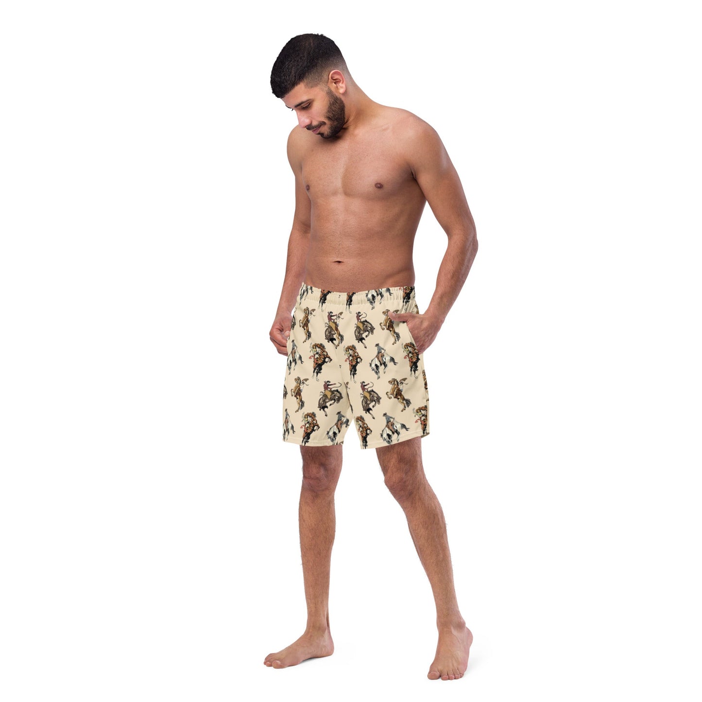 Vintage Cowgirl Men's Swim Trunks