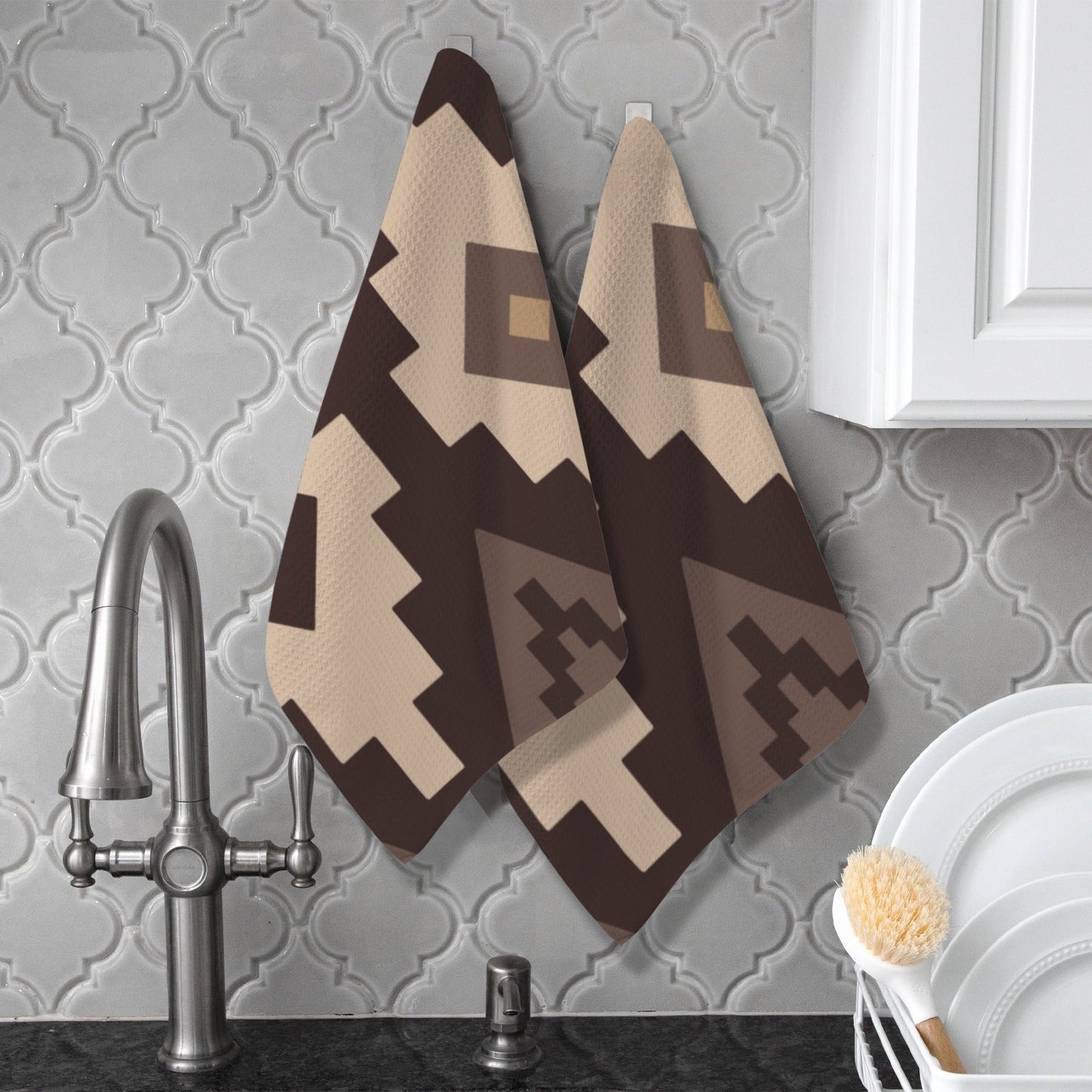 Earth Aztec Set of 2 Dish Towels Kitchen Towel