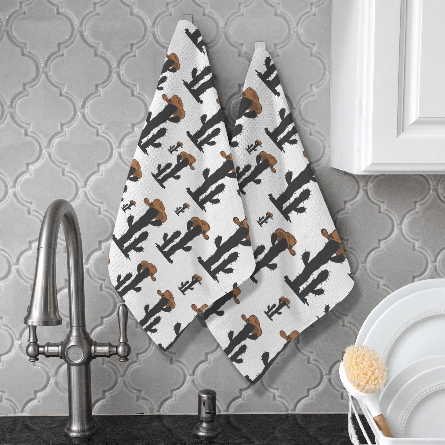 Cowboy Cactus Set of 2 Kitchen Dish Towels