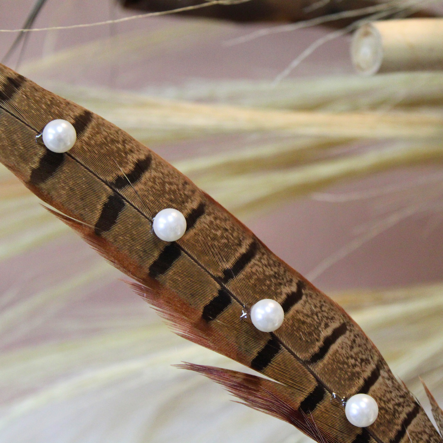 Handmade Premium Studded Pheasant Feather