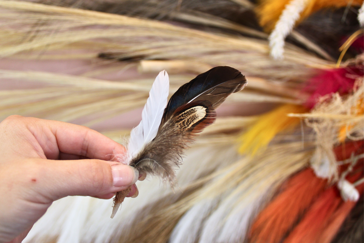 The Scout : Hand-Wrapped Natural Duck + Pheasant Hen Feather Pick