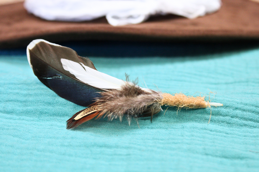 The Scout : Hand-Wrapped Natural Duck + Pheasant Hen Feather Pick