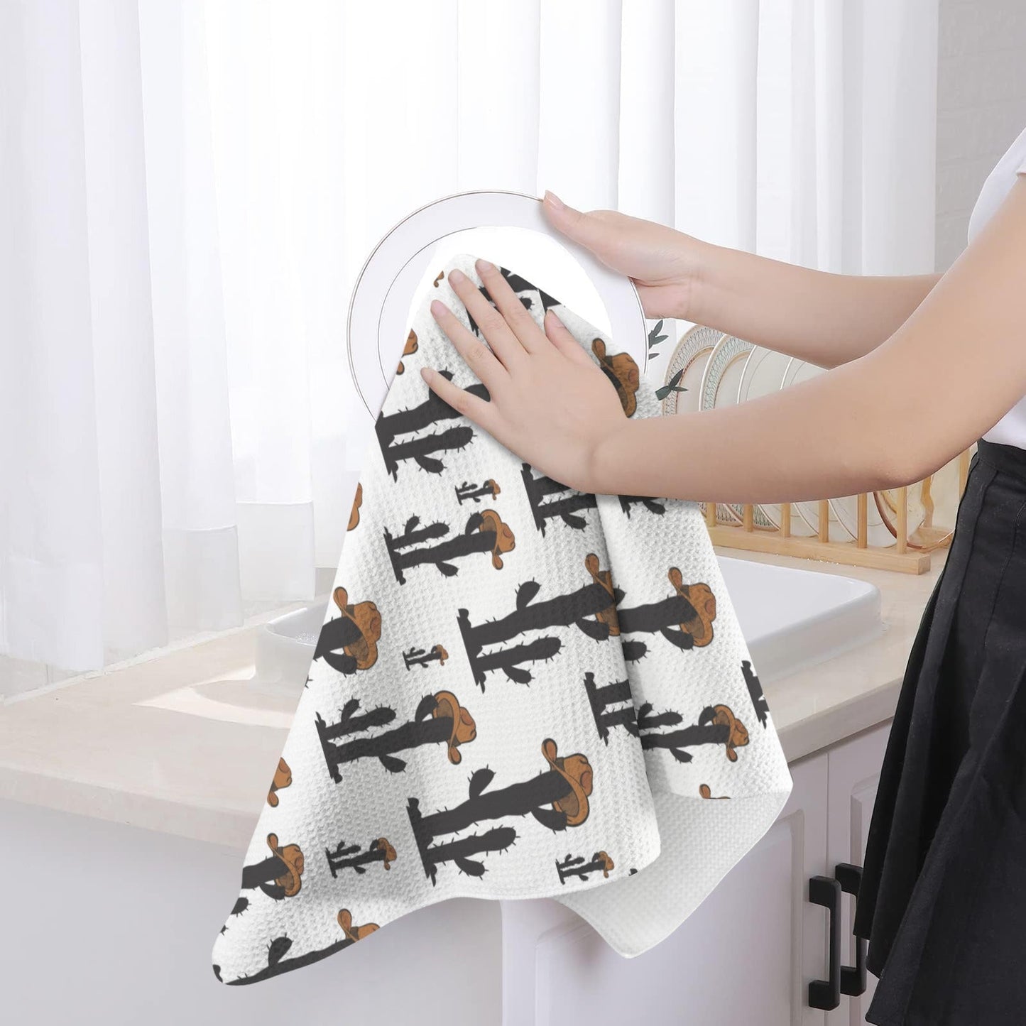 Cowboy Cactus Set of 2 Kitchen Dish Towels