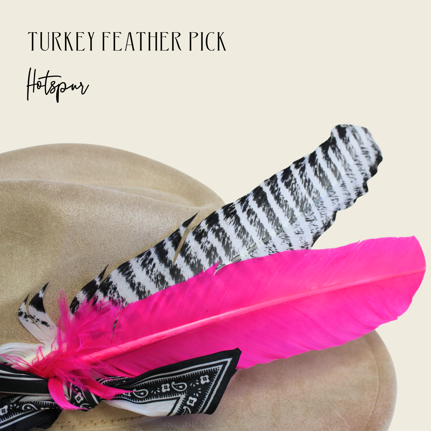 Hotspur Pink Turkey Feather Pick