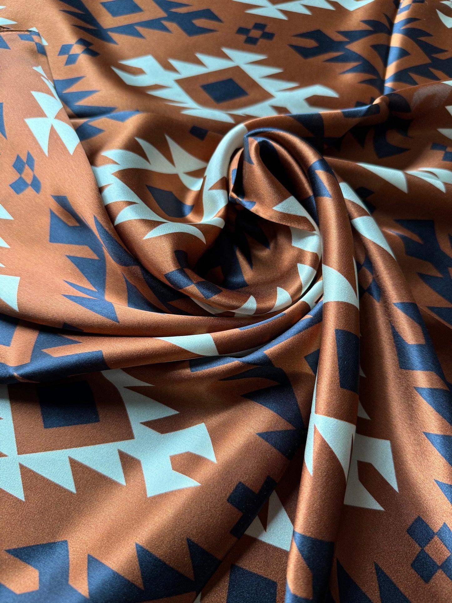 Rust Brown, Black, & Ivory Tribal Wild Rags