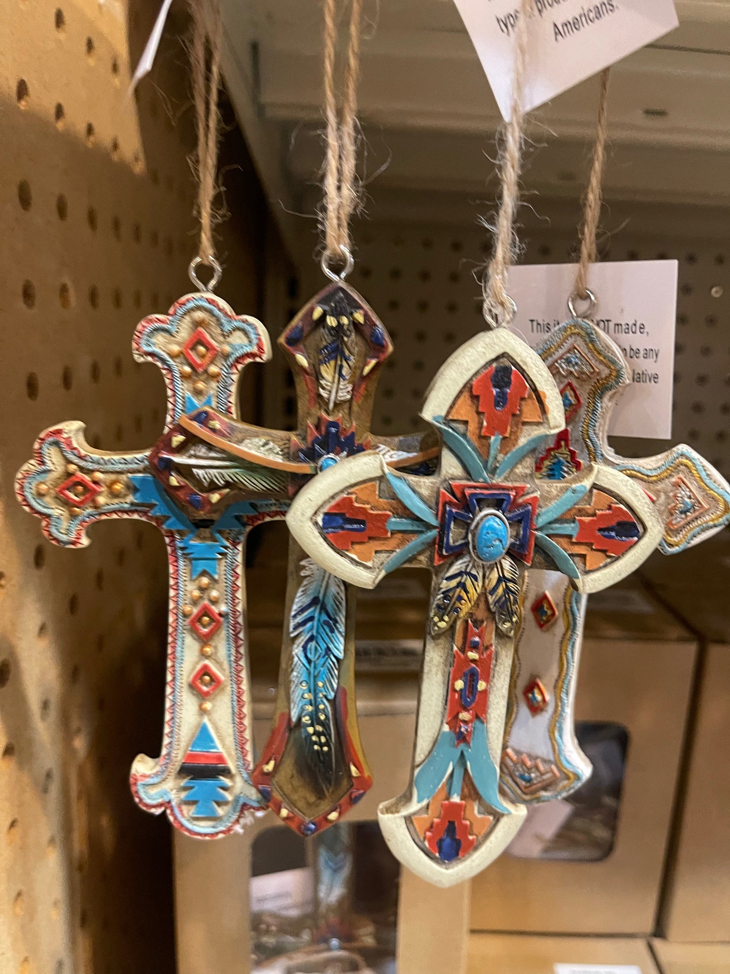 Western Aztec Cross Ornament Set