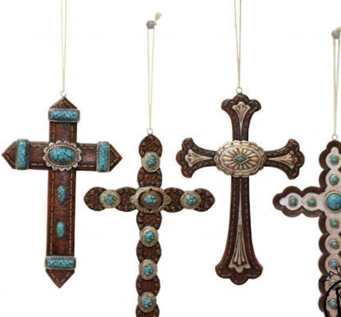 Western Cross Ornament Set