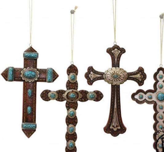Western Cross Ornament Set