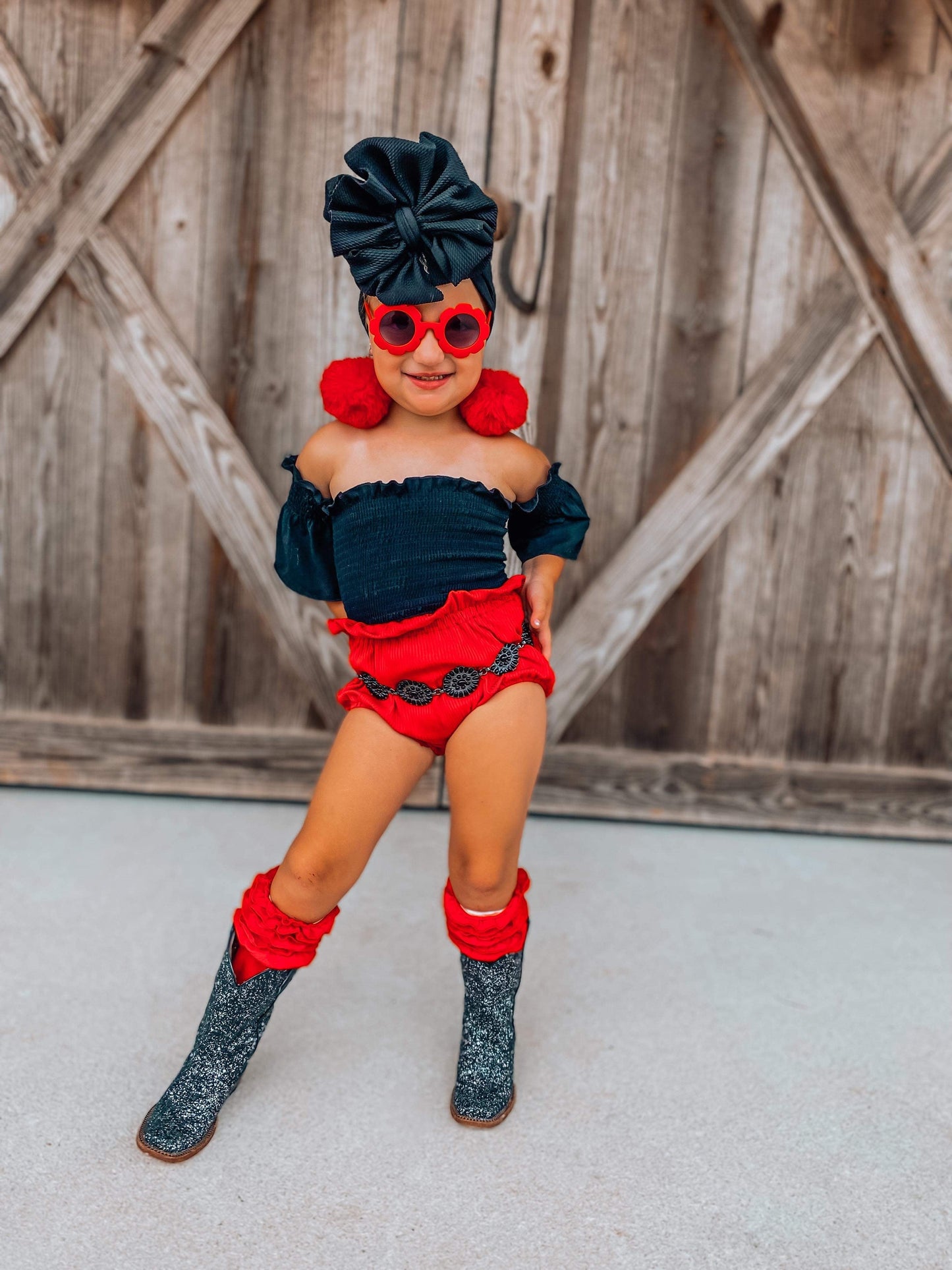 Black Disco Sparkle Tanner Mark boots