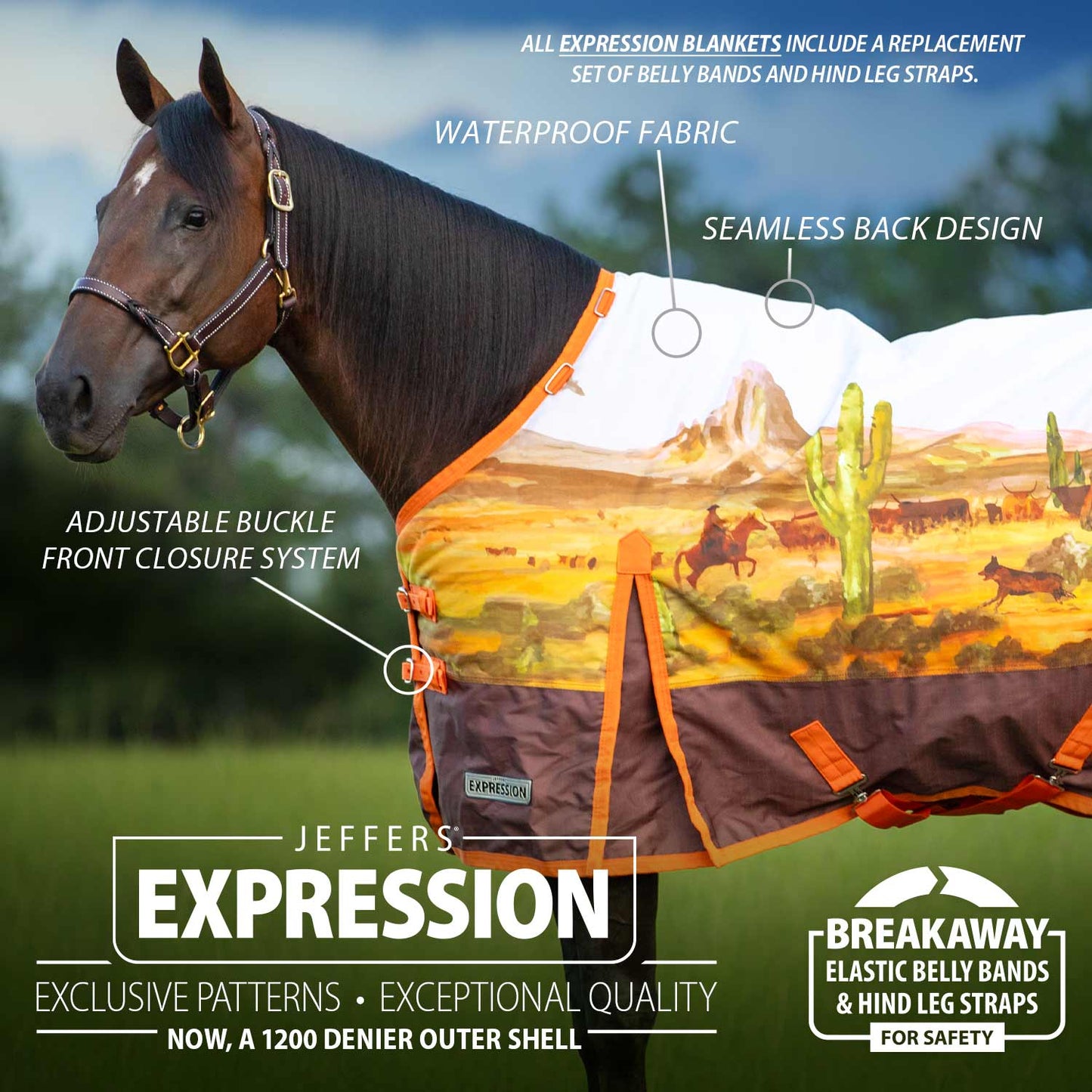 1200 Denier Standard Neck Horse Turnout Sheet, 0 Gram