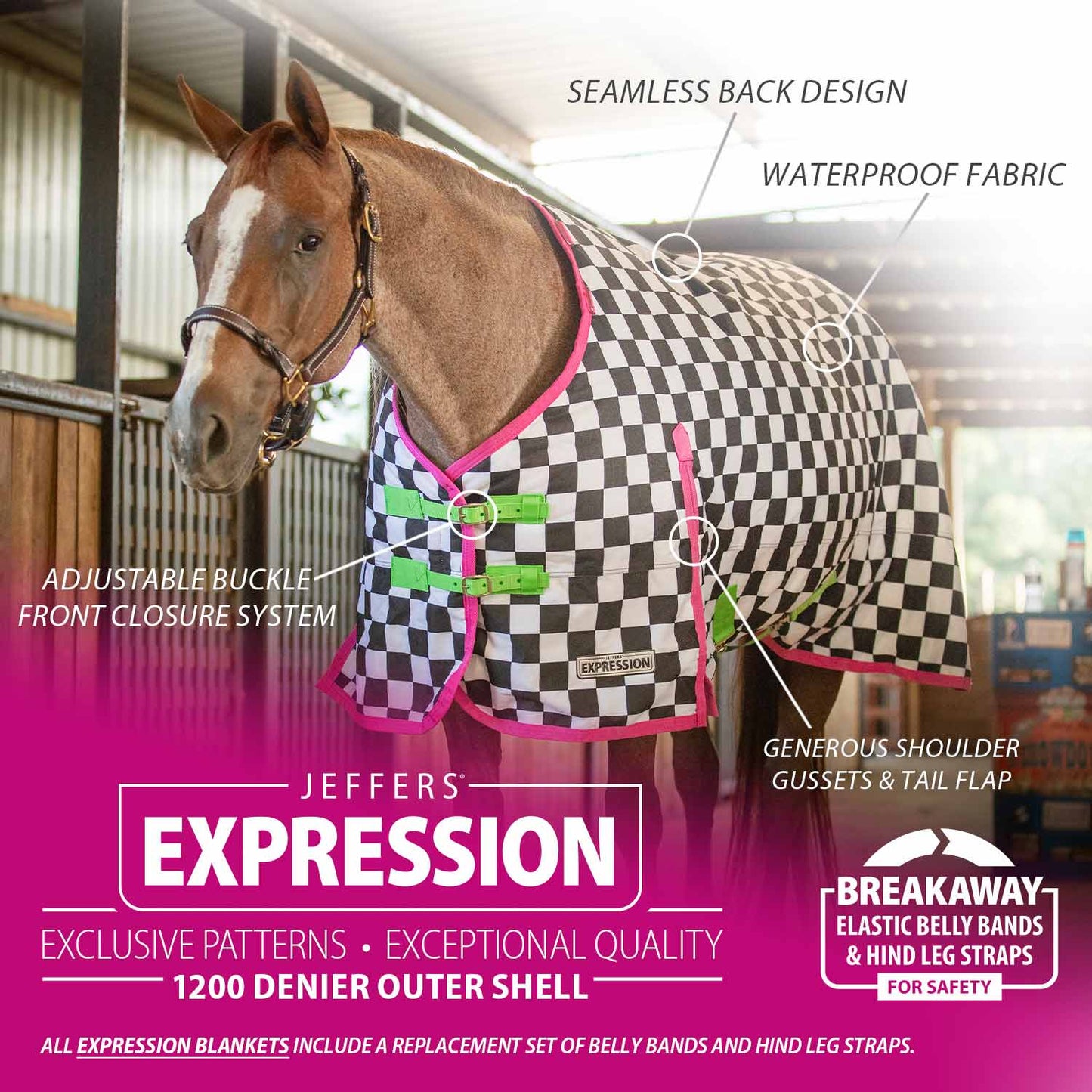 1200 Denier Standard Neck Horse Turnout Sheet, 0 Gram