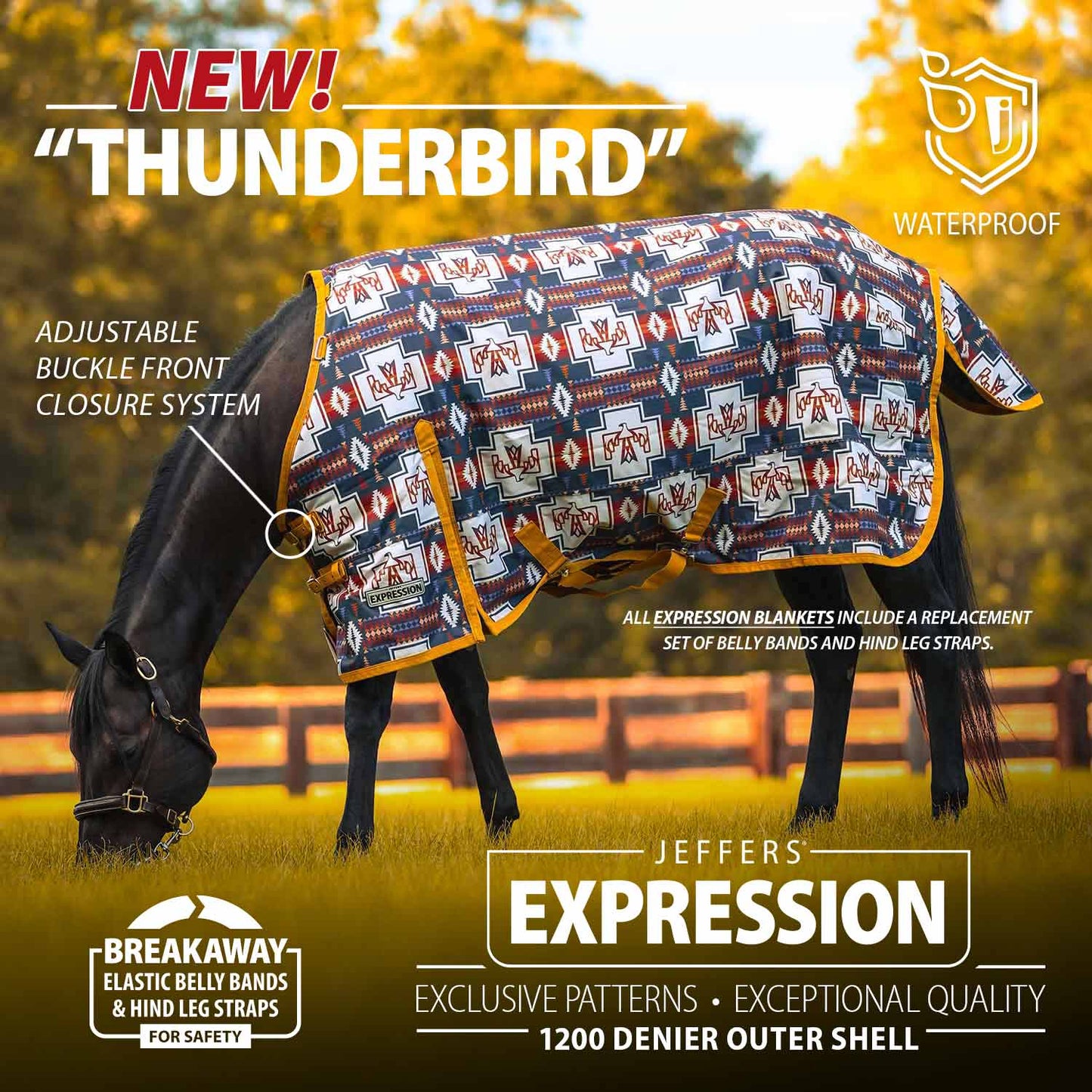 1200 Denier Standard Neck Horse Turnout Sheet, 0 Gram