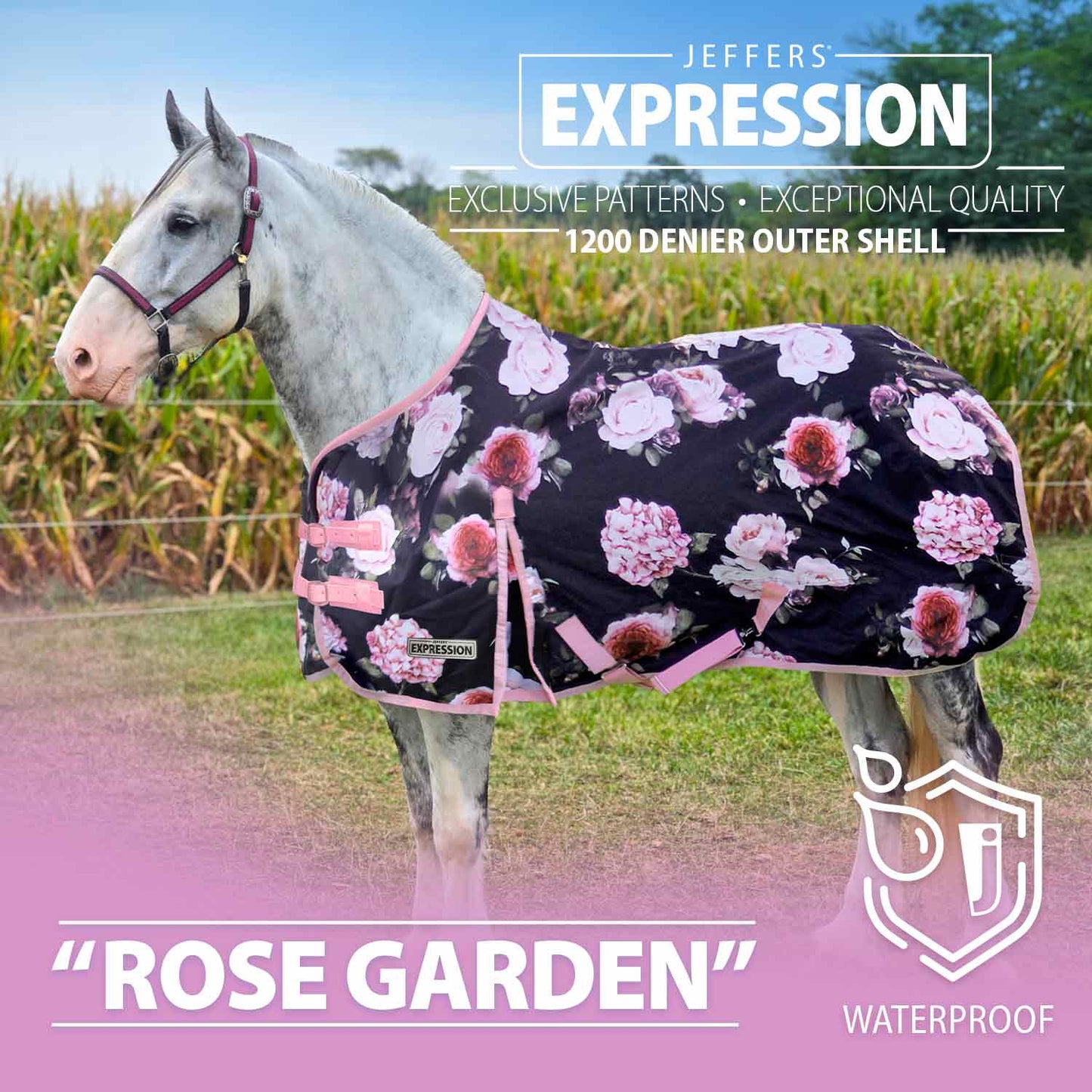 1200D Draft Horse Turnout Blanket, 240 g | Waterproof, Breathable & Safe Design