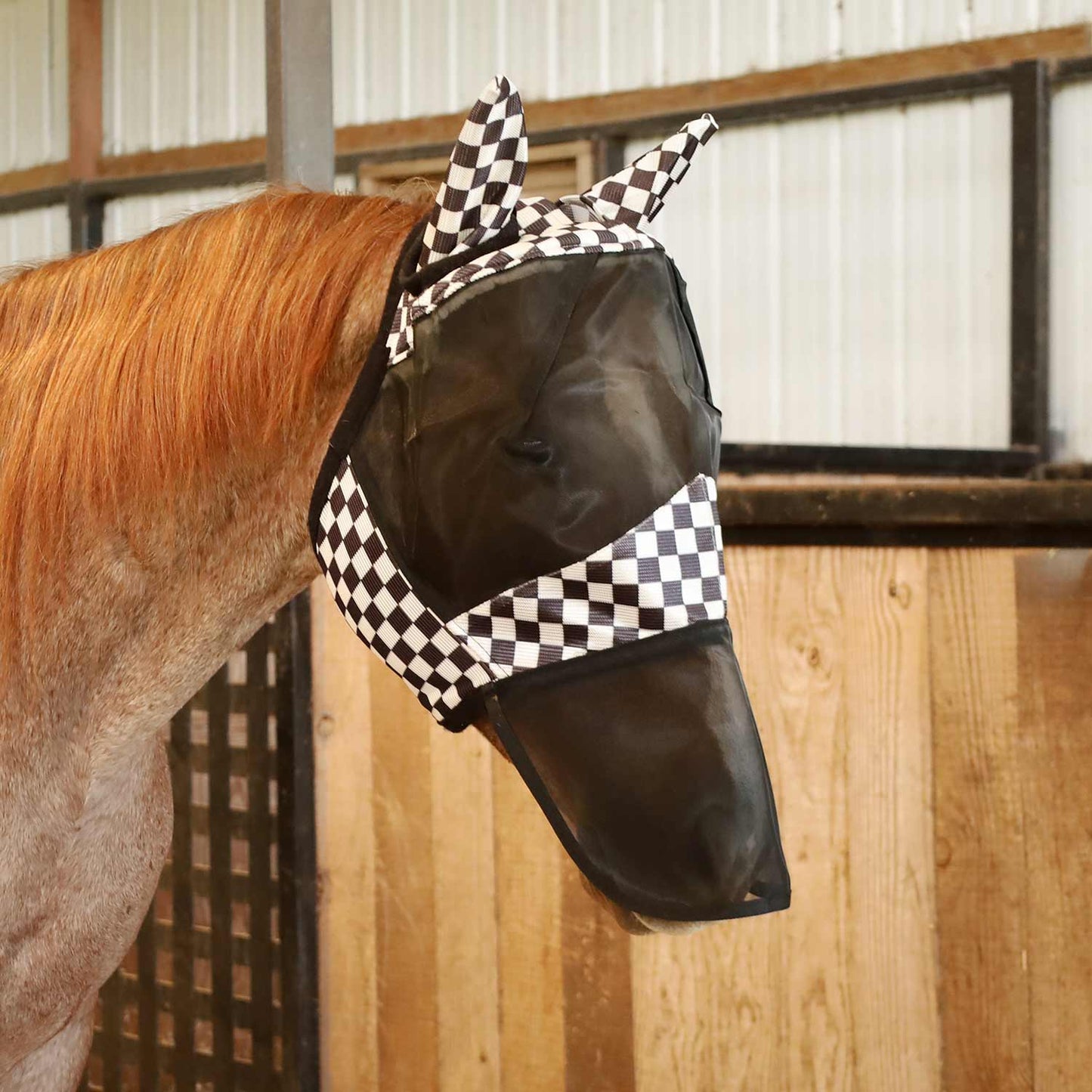 Deluxe Mesh Horse Fly Mask with Ears and Nose