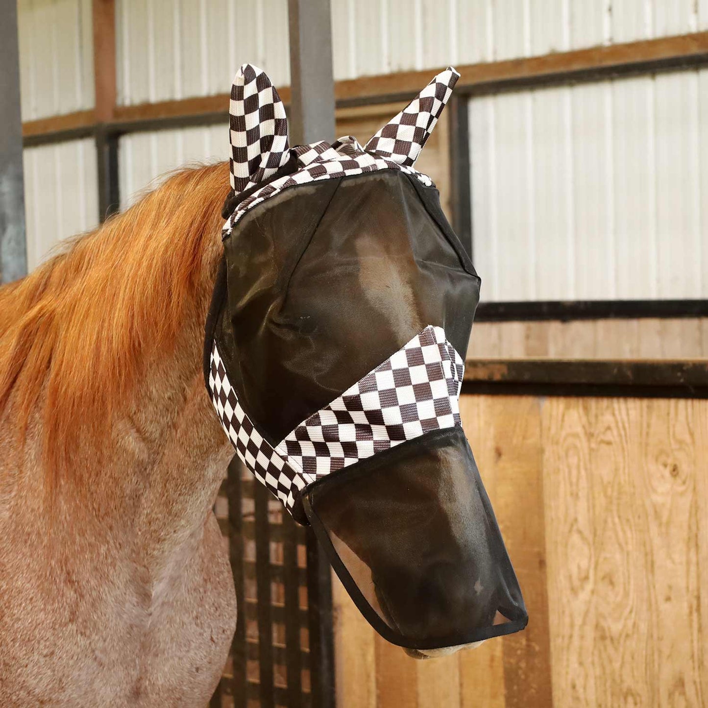 Deluxe Mesh Horse Fly Mask with Ears and Nose