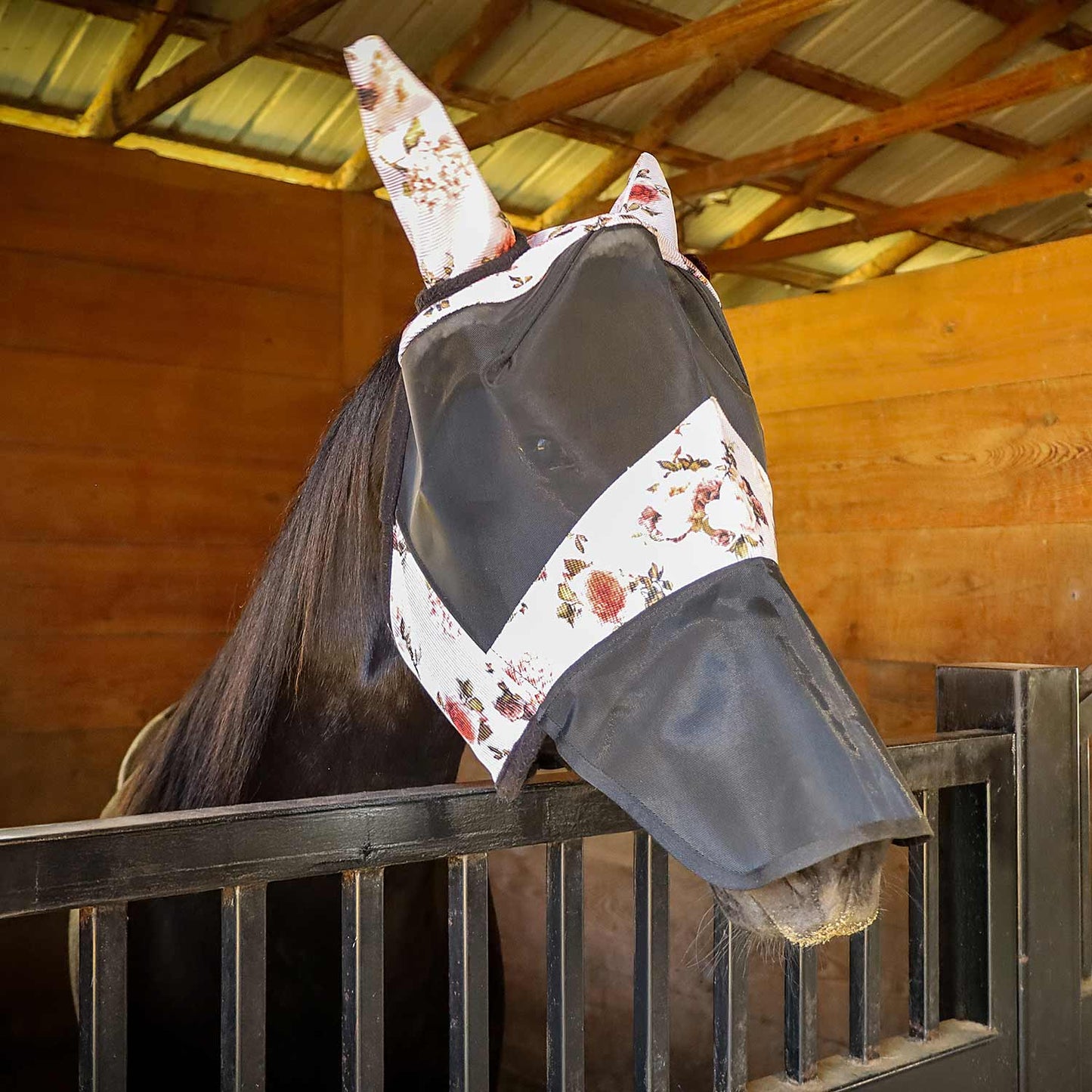 Deluxe Mesh Horse Fly Mask with Ears and Nose