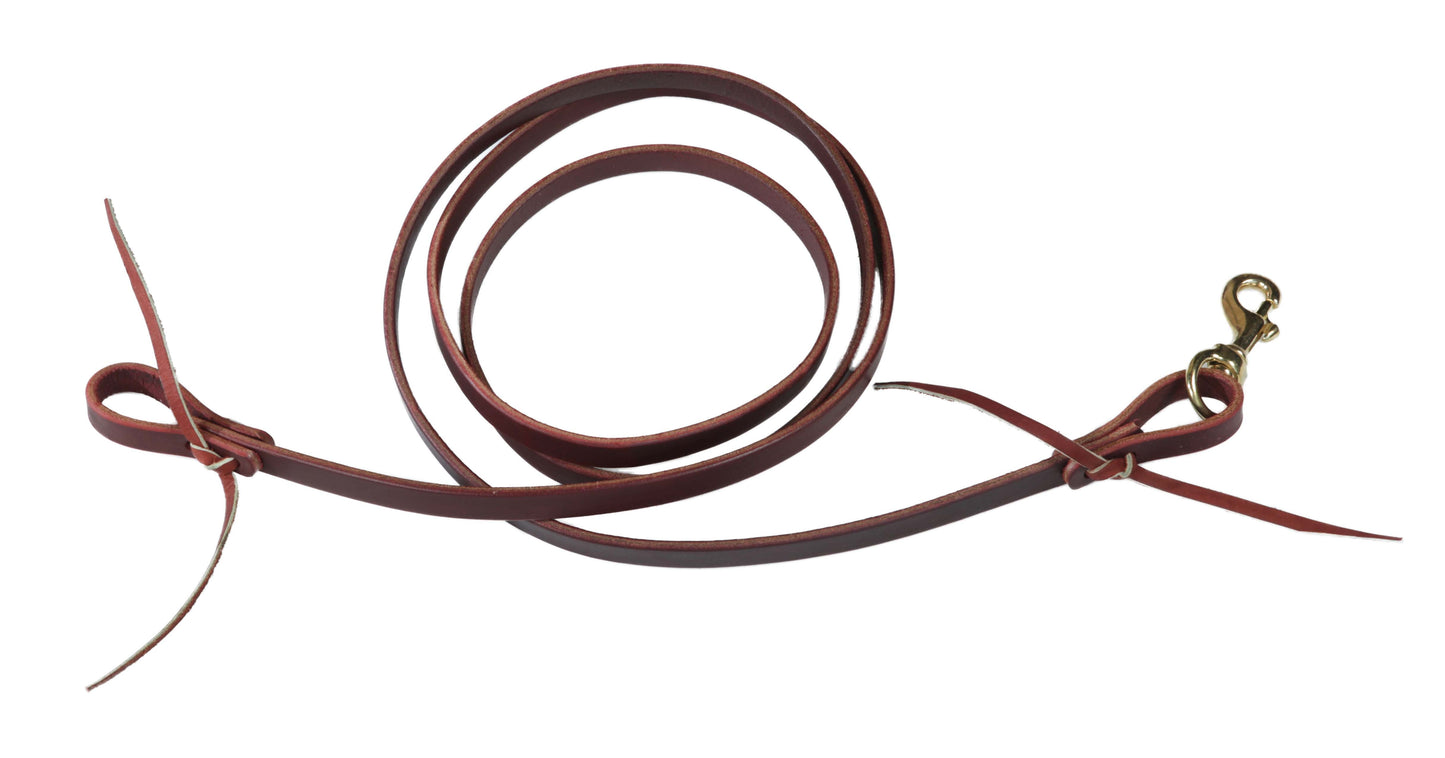 Latigo Leather Flat Roping Reins - 1/2in x 8ft