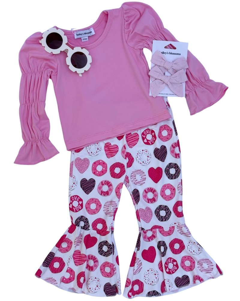 Lina Pleated Bell Bottoms - Sweet Valentine