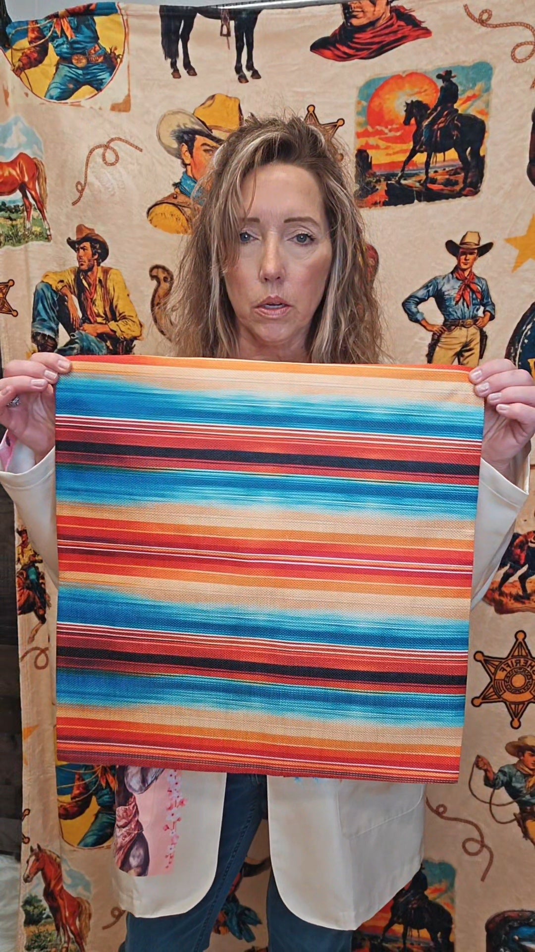 Colores De Mexico Southwest Serape Pillow Case